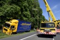 LKW in Boeschung A 3 Rich Frankfurt Hoehe Roesrath Lohmar P141